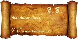 Nuszbaum Bea névjegykártya